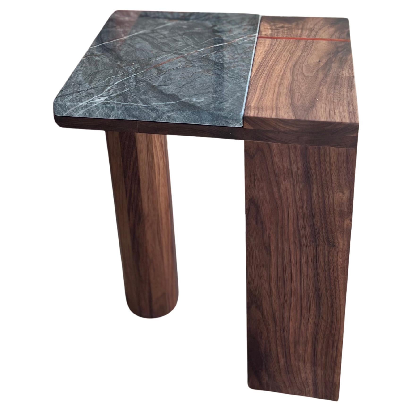Quartzite and Walnut Table