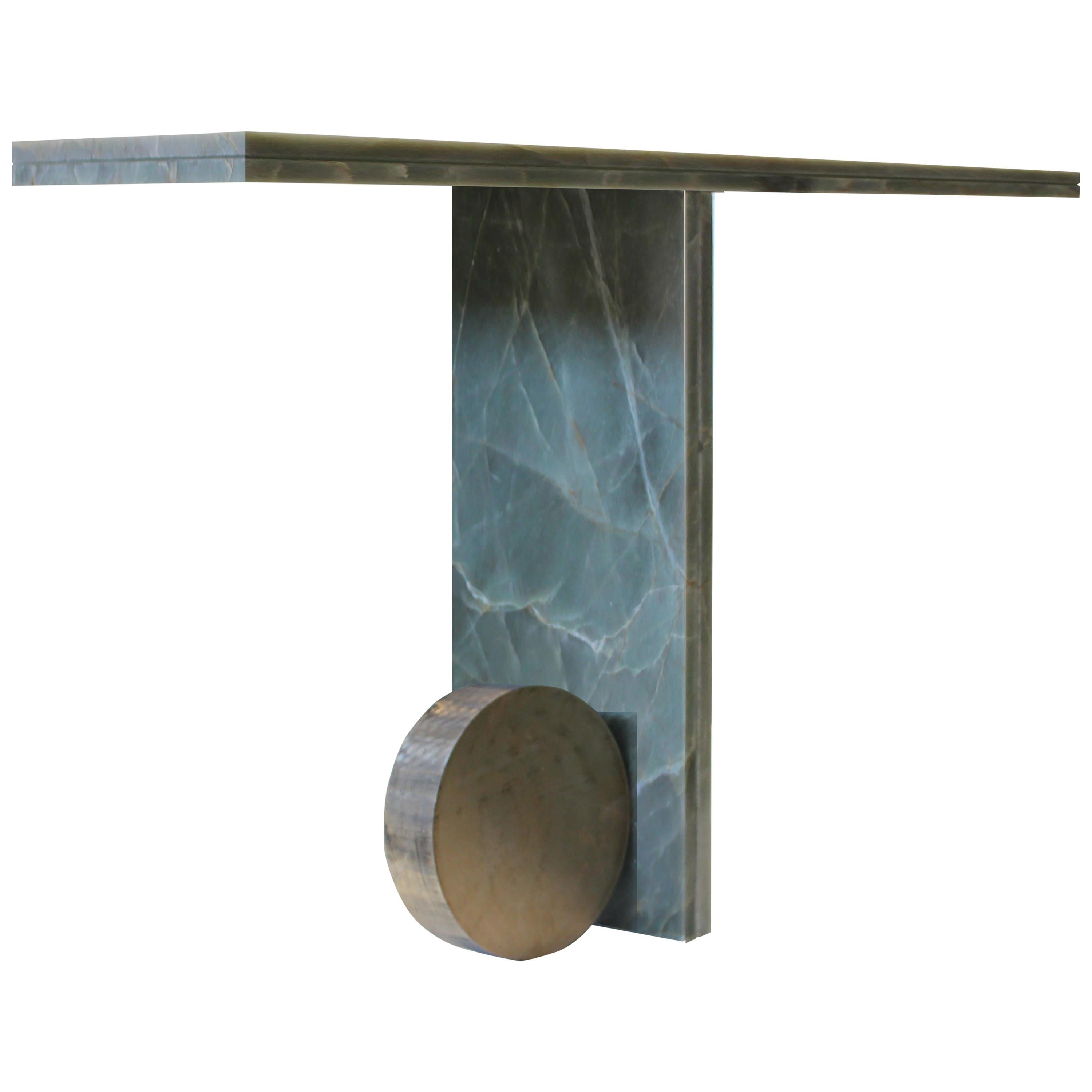 Quartzite Sculptural O Console by dAM Atelier For Sale 3