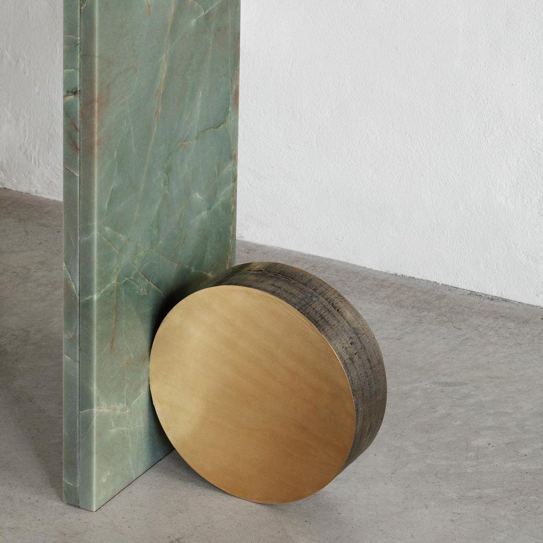 Quartzite Sculptural O Console by dAM Atelier
Dimensions: L94 x W30 x H85 cm
Materials: Green 