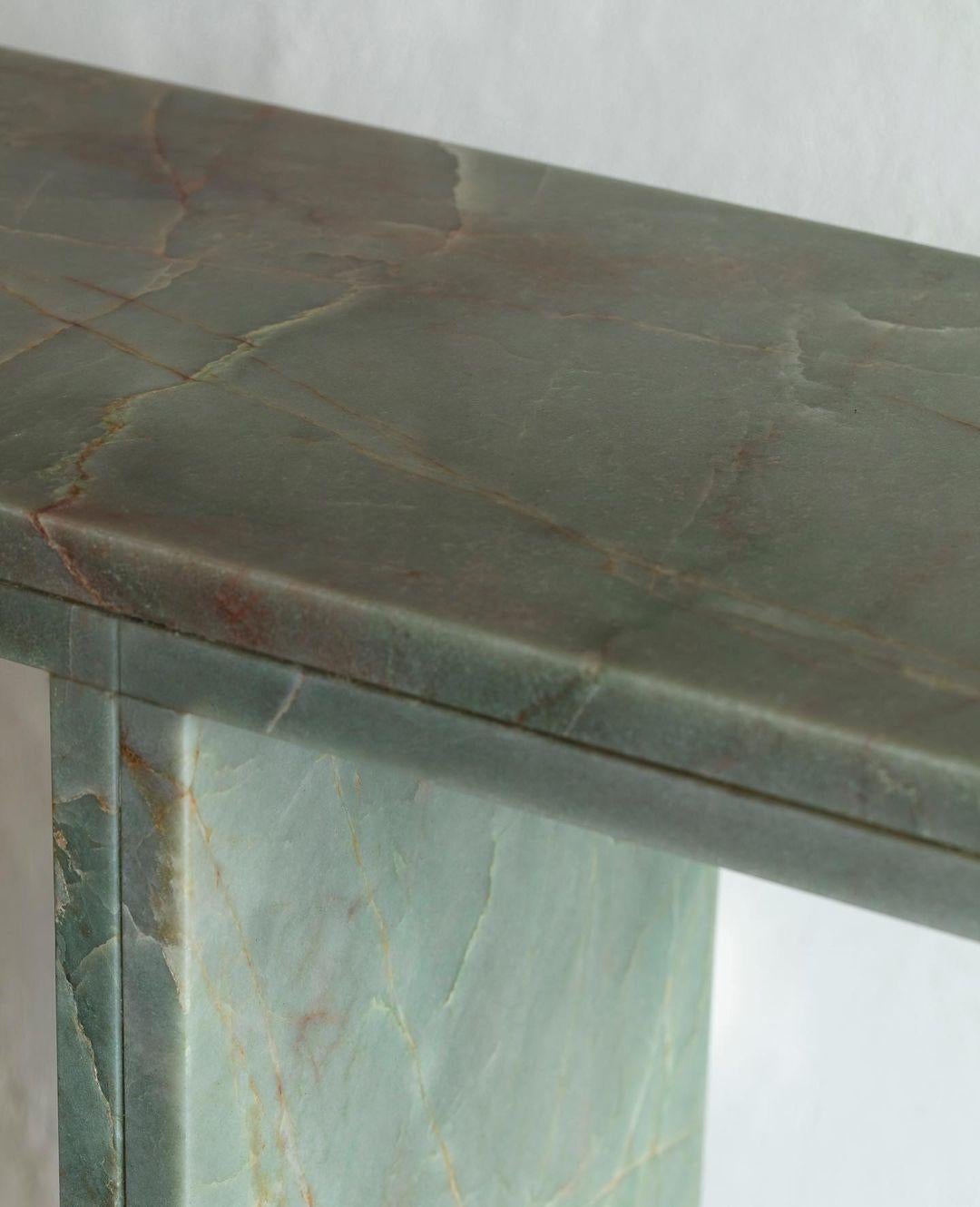 Modern Quartzite Sculptural O Console by dAM Atelier For Sale