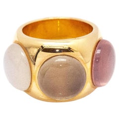 QUARZ BUBBLE Ring in Gold and Quartz