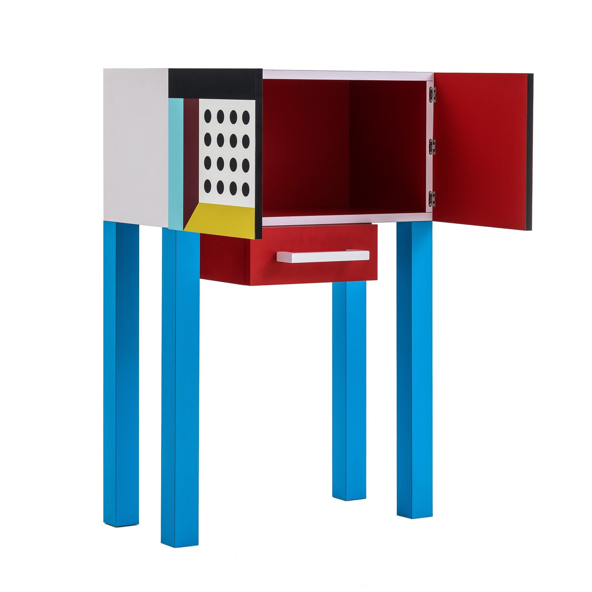QUARZO Cupboard by Nathalie du Pasquier by Post Design Collection/Memphis In New Condition For Sale In La Morra, Cuneo