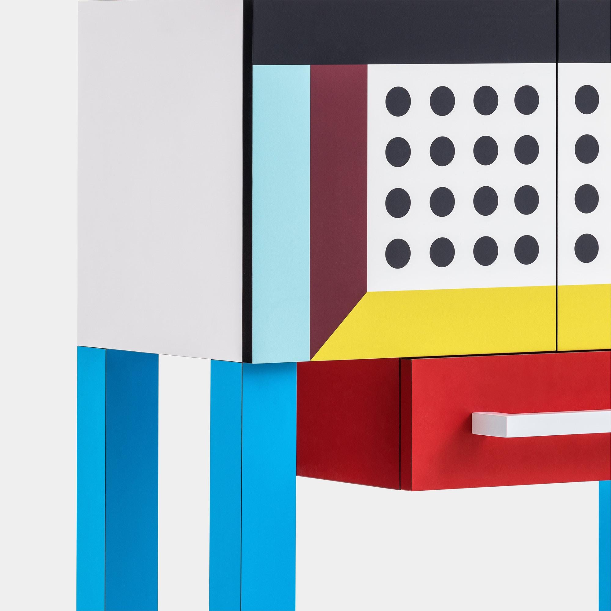 Contemporary QUARZO Cupboard by Nathalie du Pasquier by Post Design Collection/Memphis For Sale