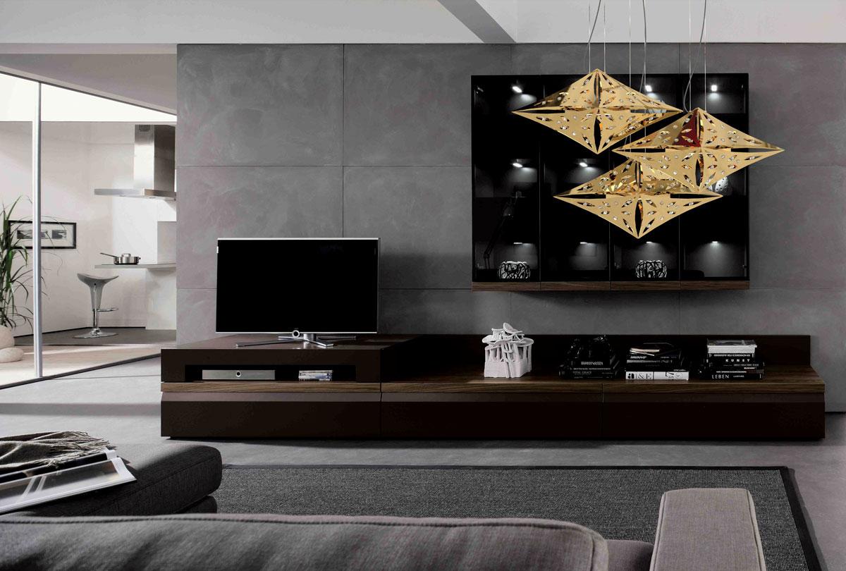 Quasar Lámpara Colgante Horizontal Dorada by Aggiolight Metal en venta