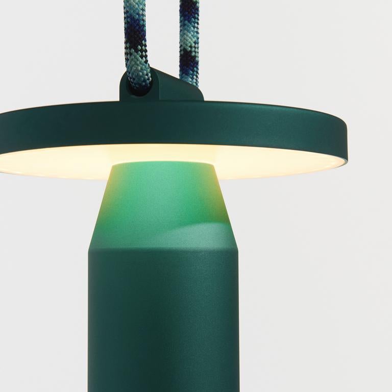 Chinese PETITE FRITURE Quasar, Outdoor Portable Lamp, Emerald Green, Designer Samy Rio For Sale