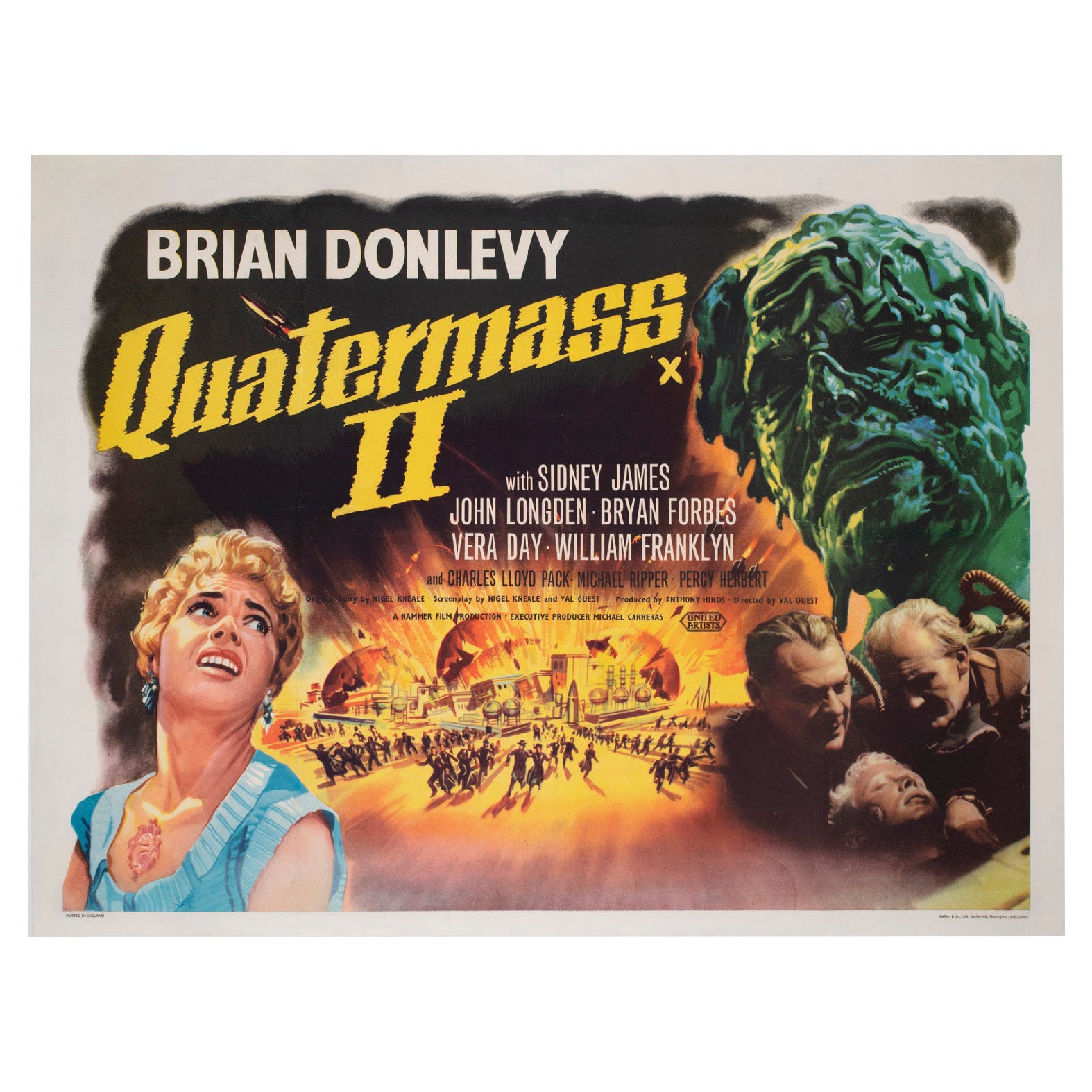 Quatermass II 1957 Affiche du film quadruple britannique en vente