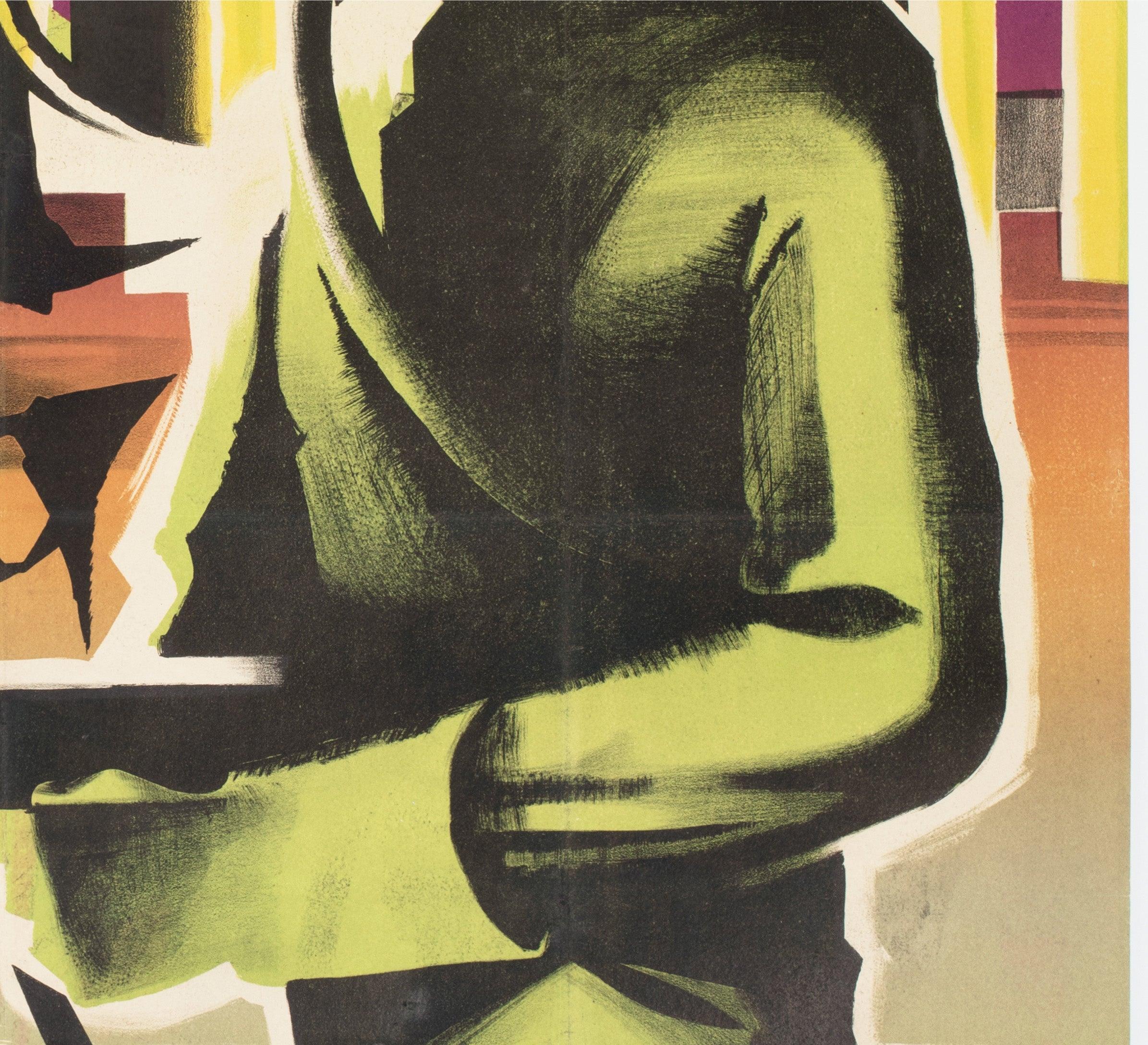 Quatermass II: Feind aus dem All 1958 Französisch Grande Film Poster, Clement Hurel (20. Jahrhundert) im Angebot