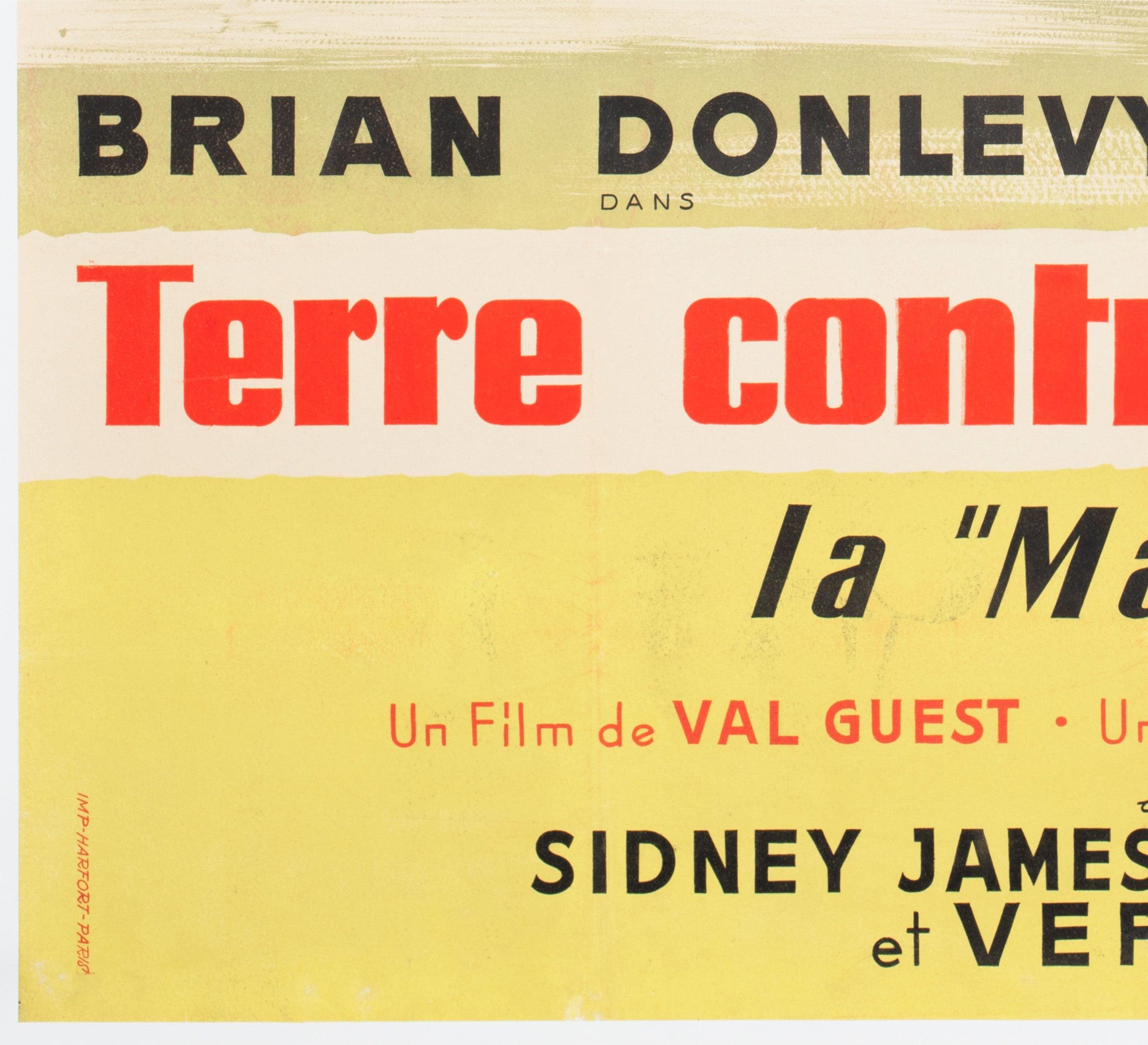 Quatermass II: Feind aus dem All 1958 Französisch Grande Film Poster, Clement Hurel im Angebot 3