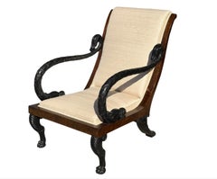 Quatrain per Dessin Fournir Poltrona a serpente stile impero italiano 1 di 2