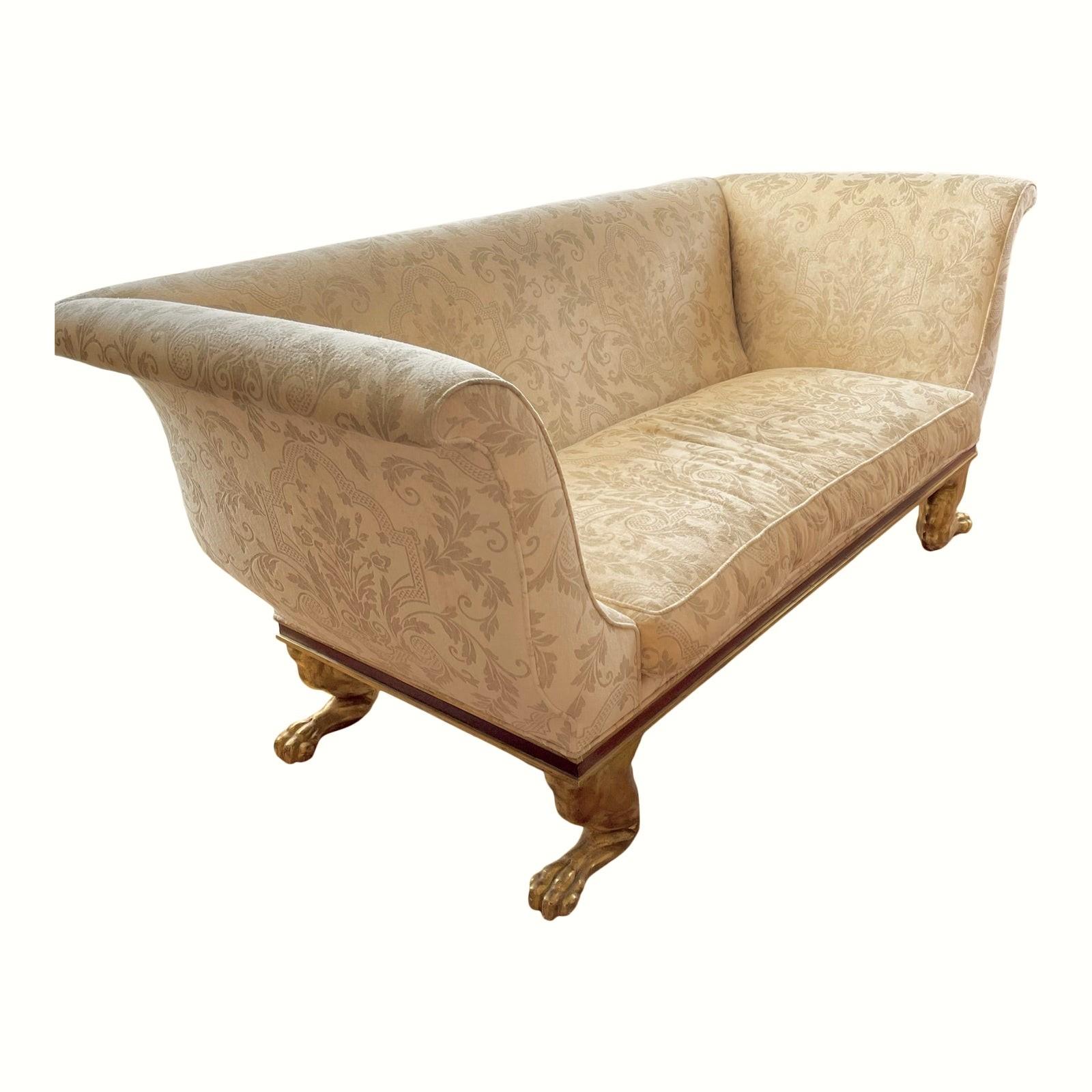 Quatrain Regency Style Giltwood and Mahogany Sofa, Dessin Fournir at ...