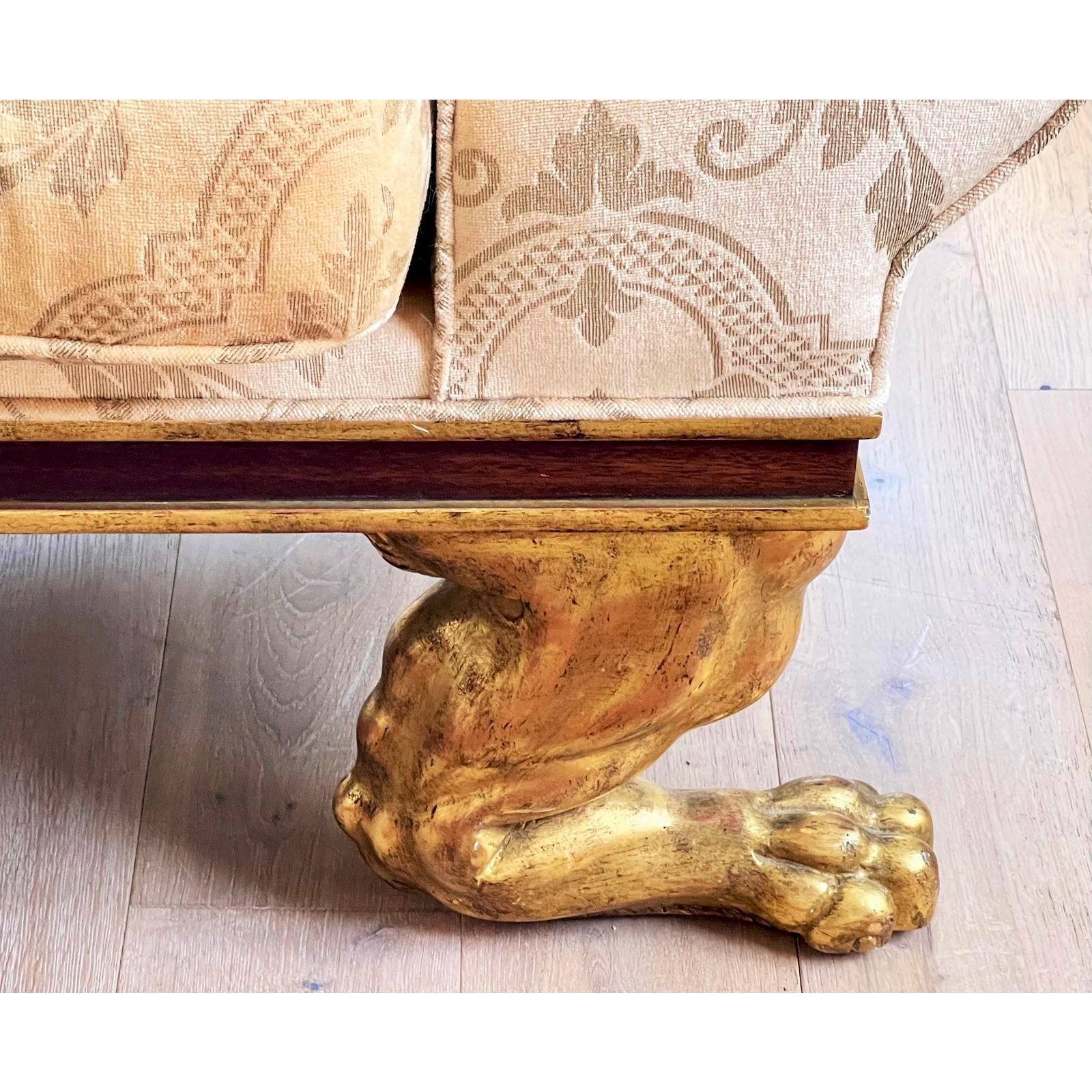 Quatrain Regency Style Giltwood and Mahogany Sofa, Dessin Fournir at ...