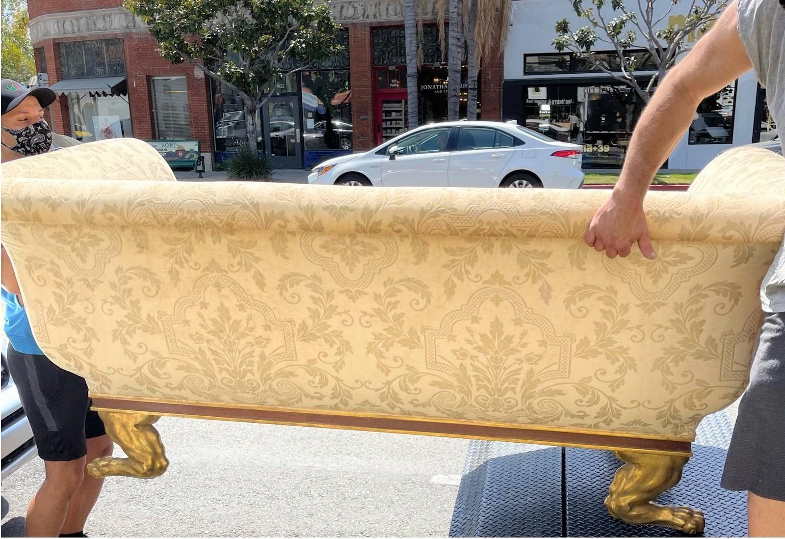 Quatrain Regency Style Giltwood and Mahogany Sofa, Dessin Fournir at ...