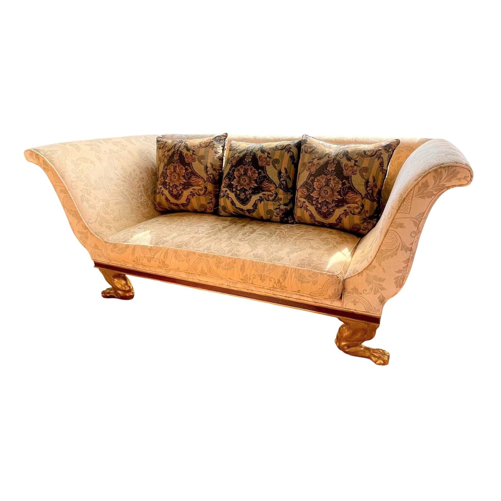 Quatrain Regency Style Giltwood & Mahogany Sofa, Dessin Fournir