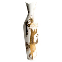 Antique Quatre Couleurs Porcelain Vase by Rosenthal Studio Linie by Bjorn Wiinblad 1960s