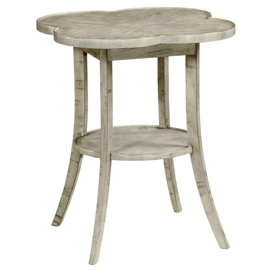 Tavolino Quatrefoil French Country - Grigio Rustico