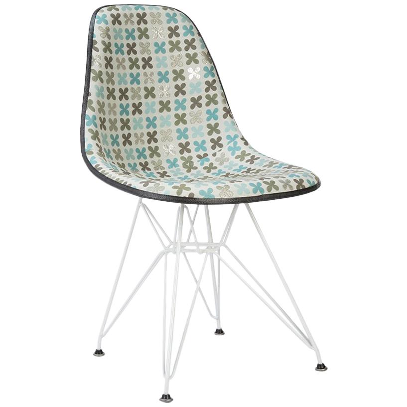 'Quatrofoil' Herman Miller Eames DSR Side Chair with Alexander Girard Fabric