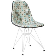 'Quatrofoil' Herman Miller Eames DSR Side Chair with Alexander Girard Fabric
