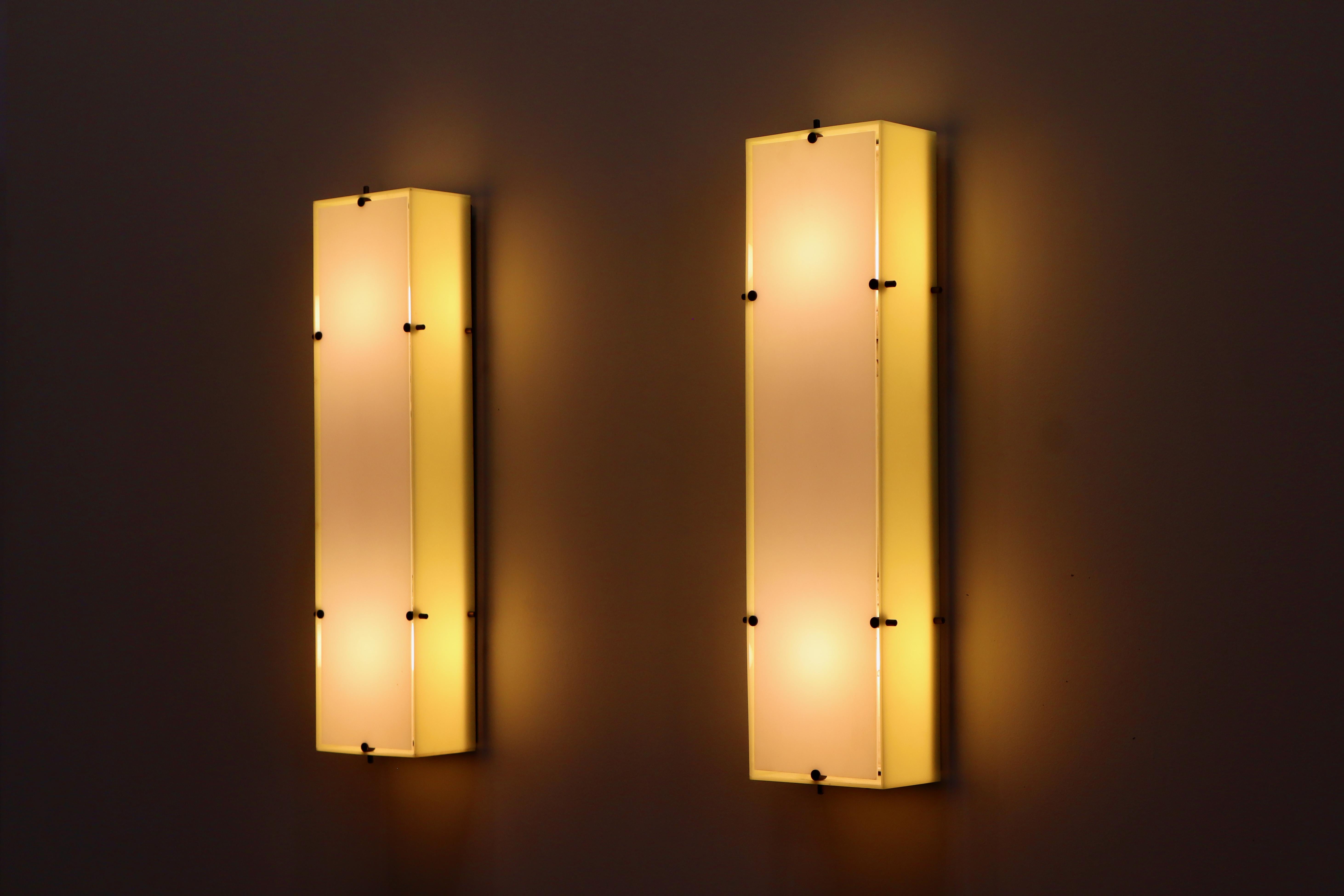 Mid-Century Modern Four  angelo Lelii wall sconce for Arredoluce, Italy, 1950s For Sale