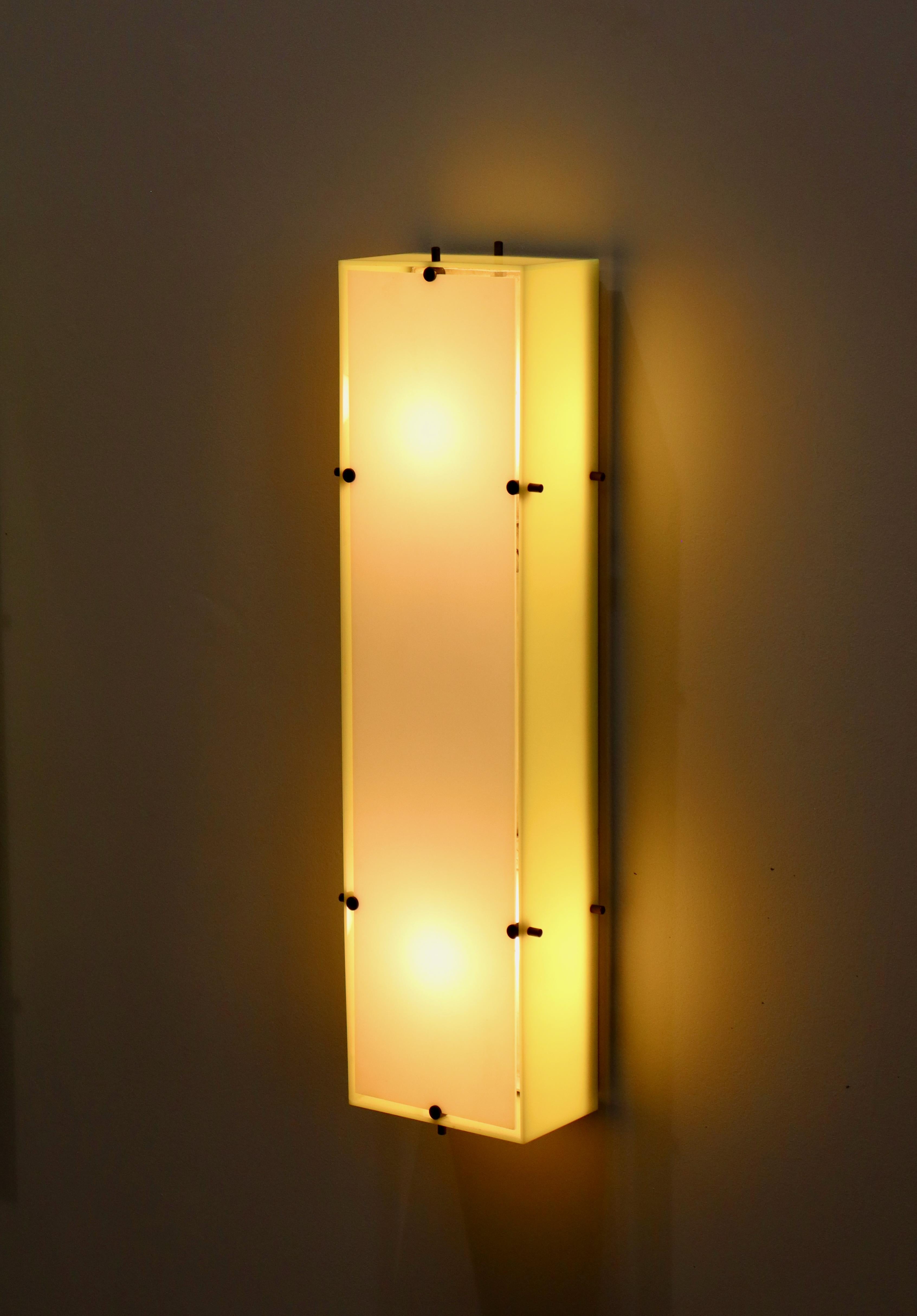 Four  angelo Lelii wall sconce for Arredoluce, Italy, 1950s In Excellent Condition For Sale In Rovereta, SM
