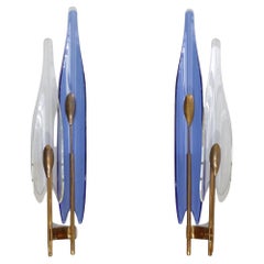 Quatre appliques "Dahlia" de Max Ingrand pour Fontana Arte, modèle 1461 signé