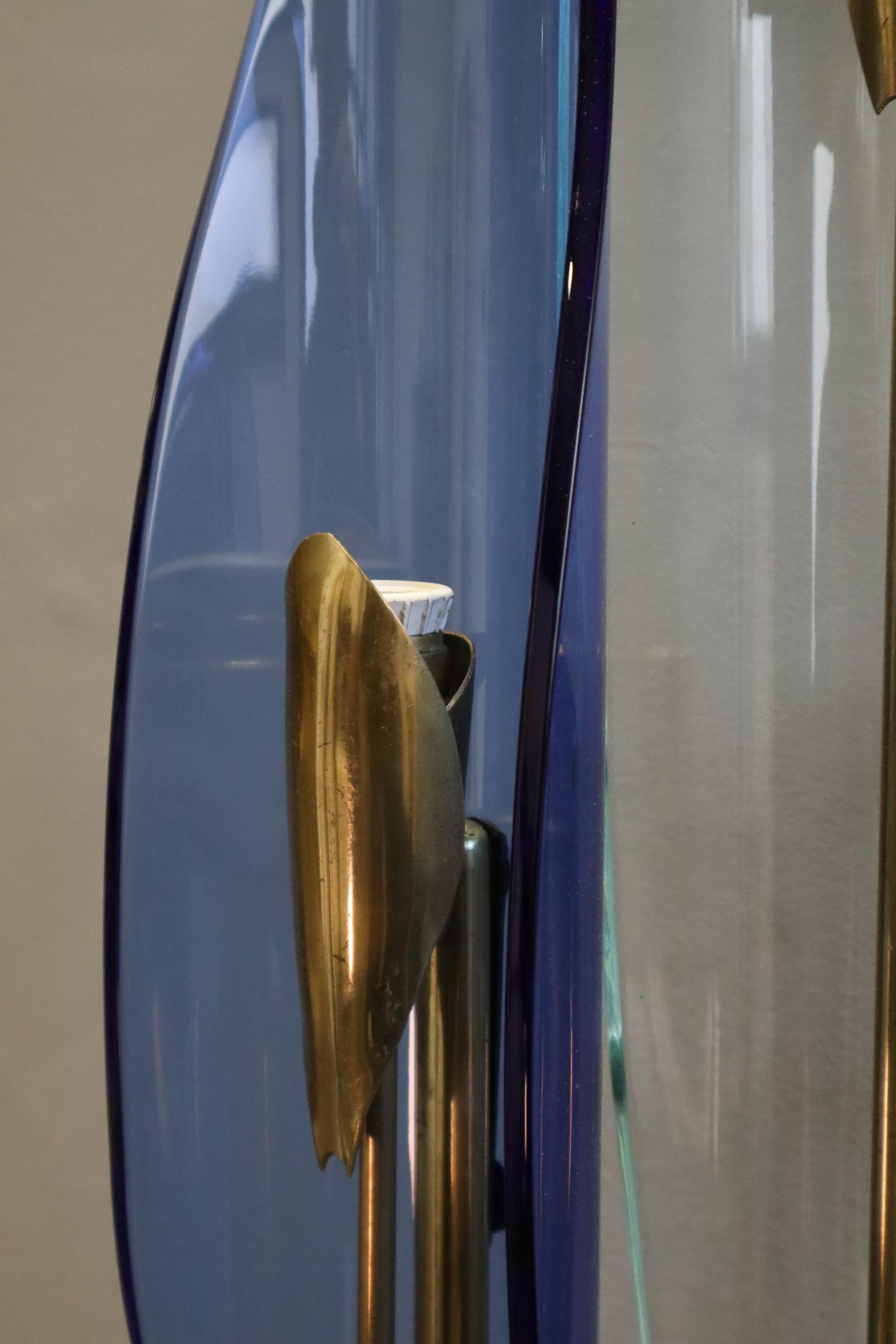 Quattro Applique 'Dahlia' di Max Ingrand per Fontana Arte, modello No. 1461 In Excellent Condition In Rovereta, SM