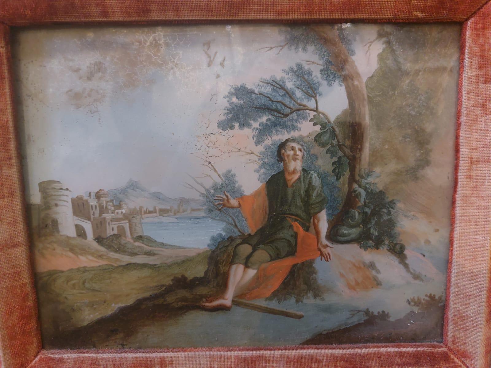 Cuatro cuadros napolitanos enmarcados bajo vidrio 18th Century and Earlier en venta