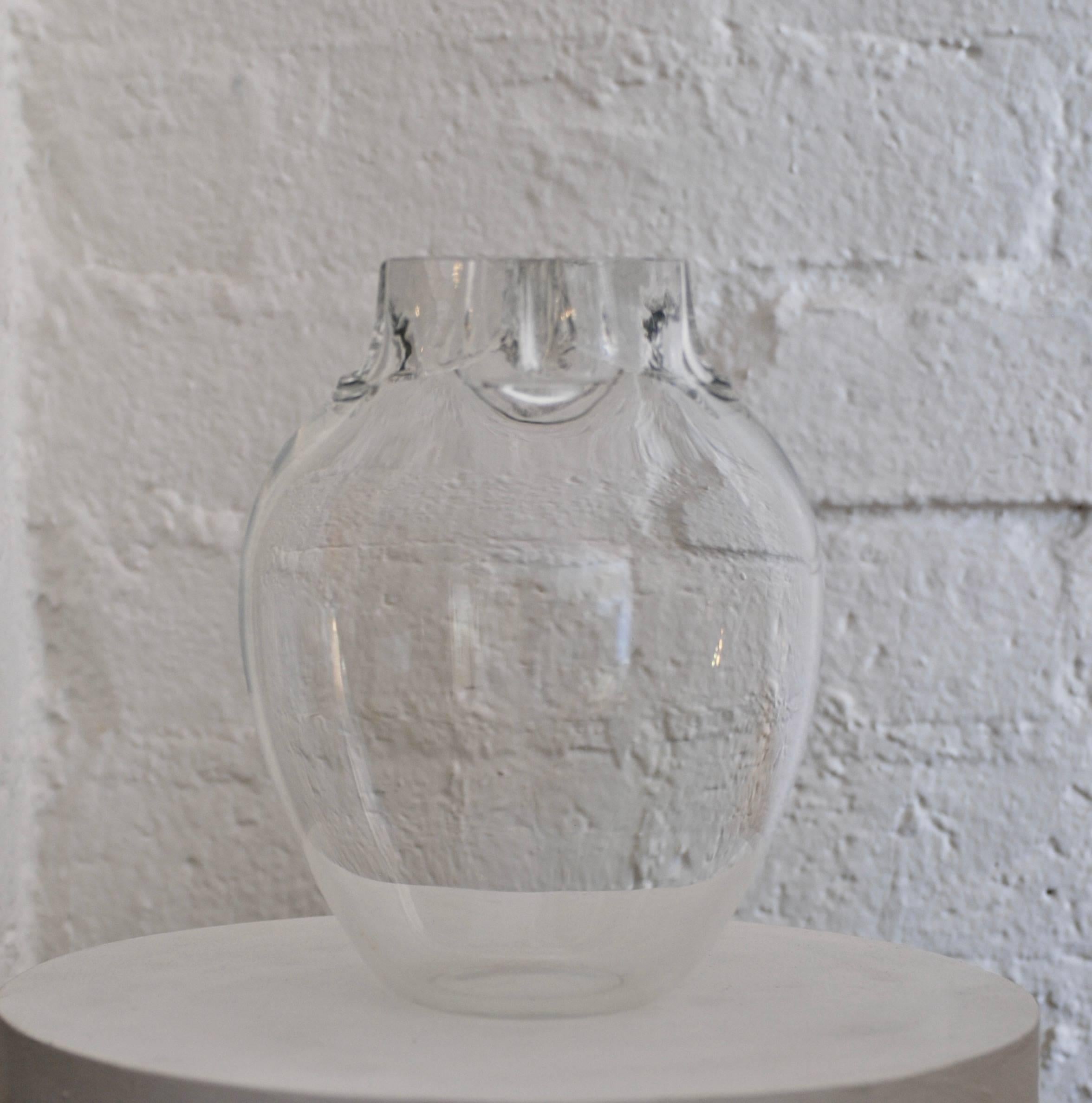 Mid-Century Modern 'Quattro Fori' Murano Art Glass Vase by Flavio Barbini for Alfredo Barbini