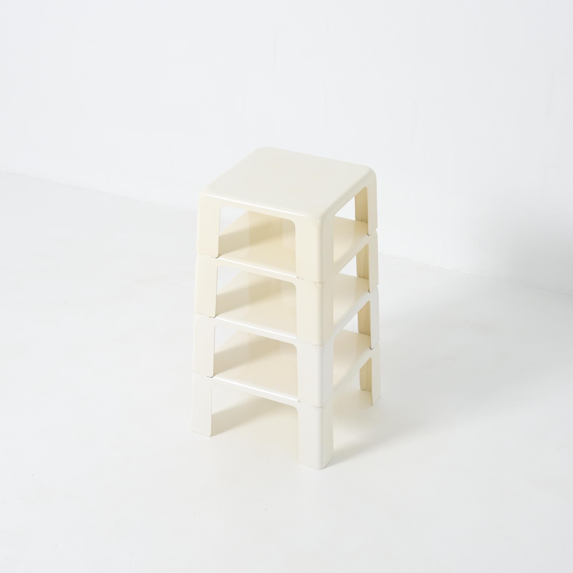 These four nesting tables, known as the Quattro Gatti, were designed by Mario Bellini in 1967. The Italian manufacturer C&B Italia produced them in white-colored fiber.

In 1966, Cesare Cassina and Piero Ambrogio Busnelli founded C&B Italia (Cassina