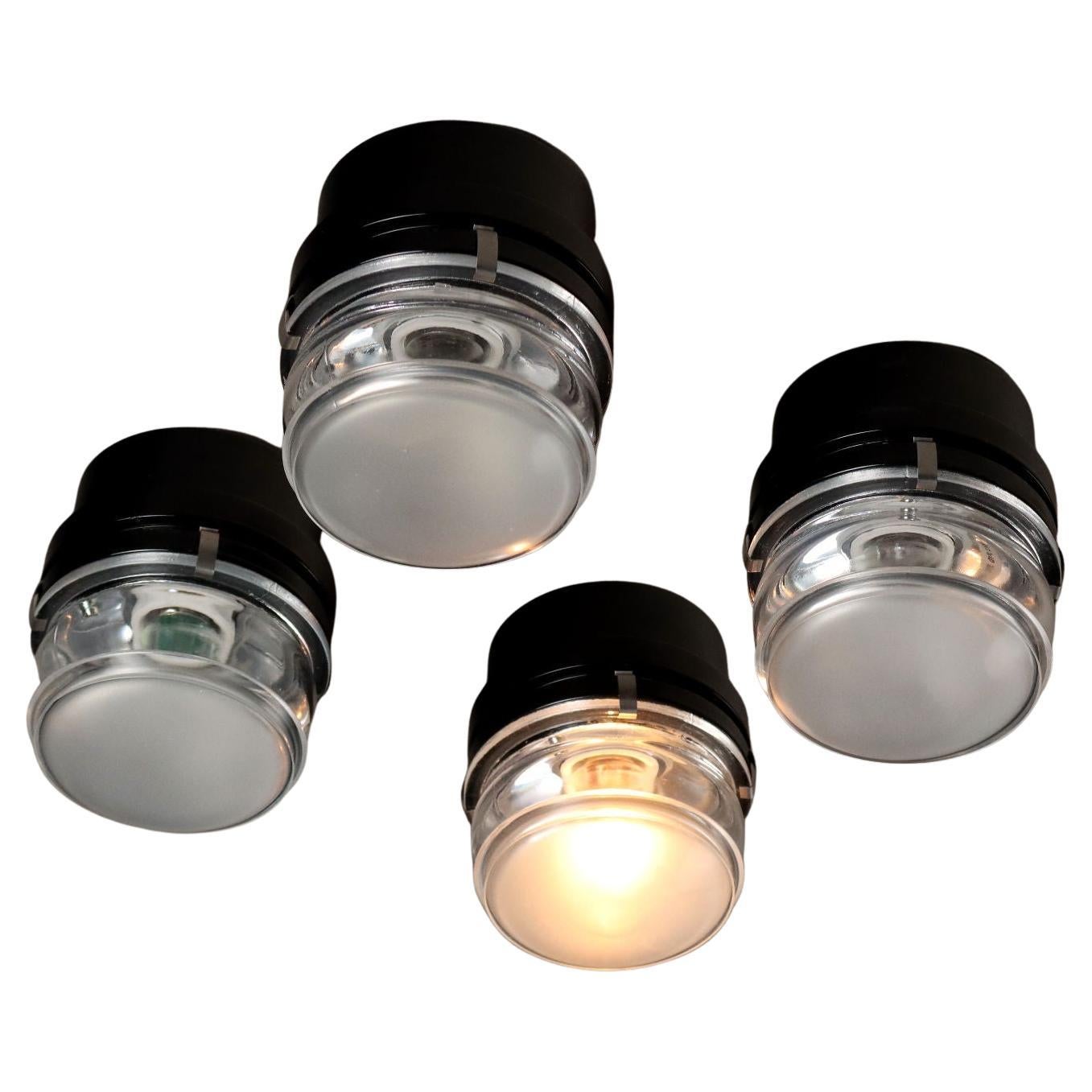 Quattro Lampade Oluce Fresnel Design di Joe Colombo anni 70-80 en vente