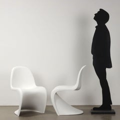Cuatro 'Panton Chairs' de Verner Panton para Vitra blanco 80s-90s