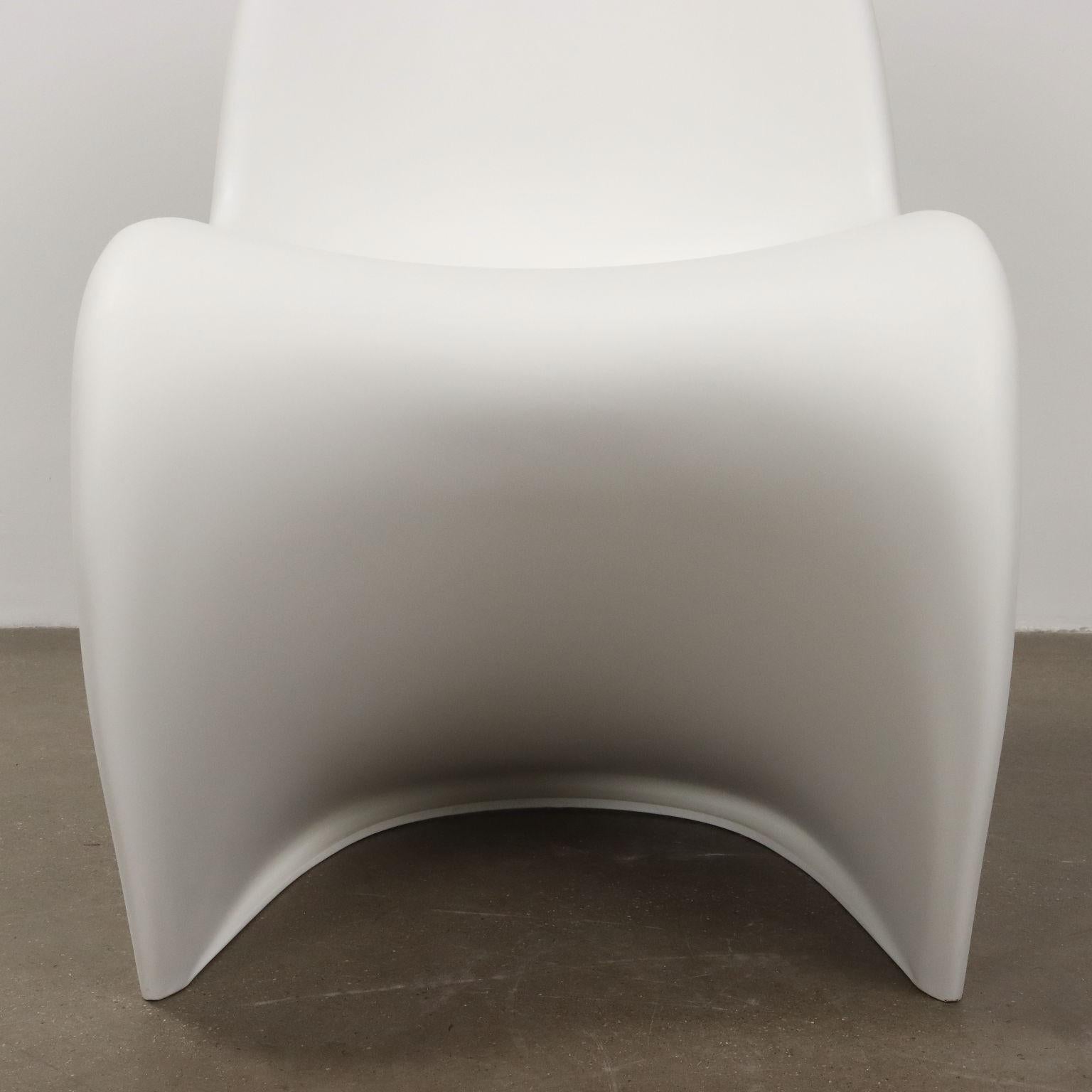 Vier 'Panton Chairs' von Verner Panton für Vitra weiß 80-90er Jahre (Late 20th Century) im Angebot