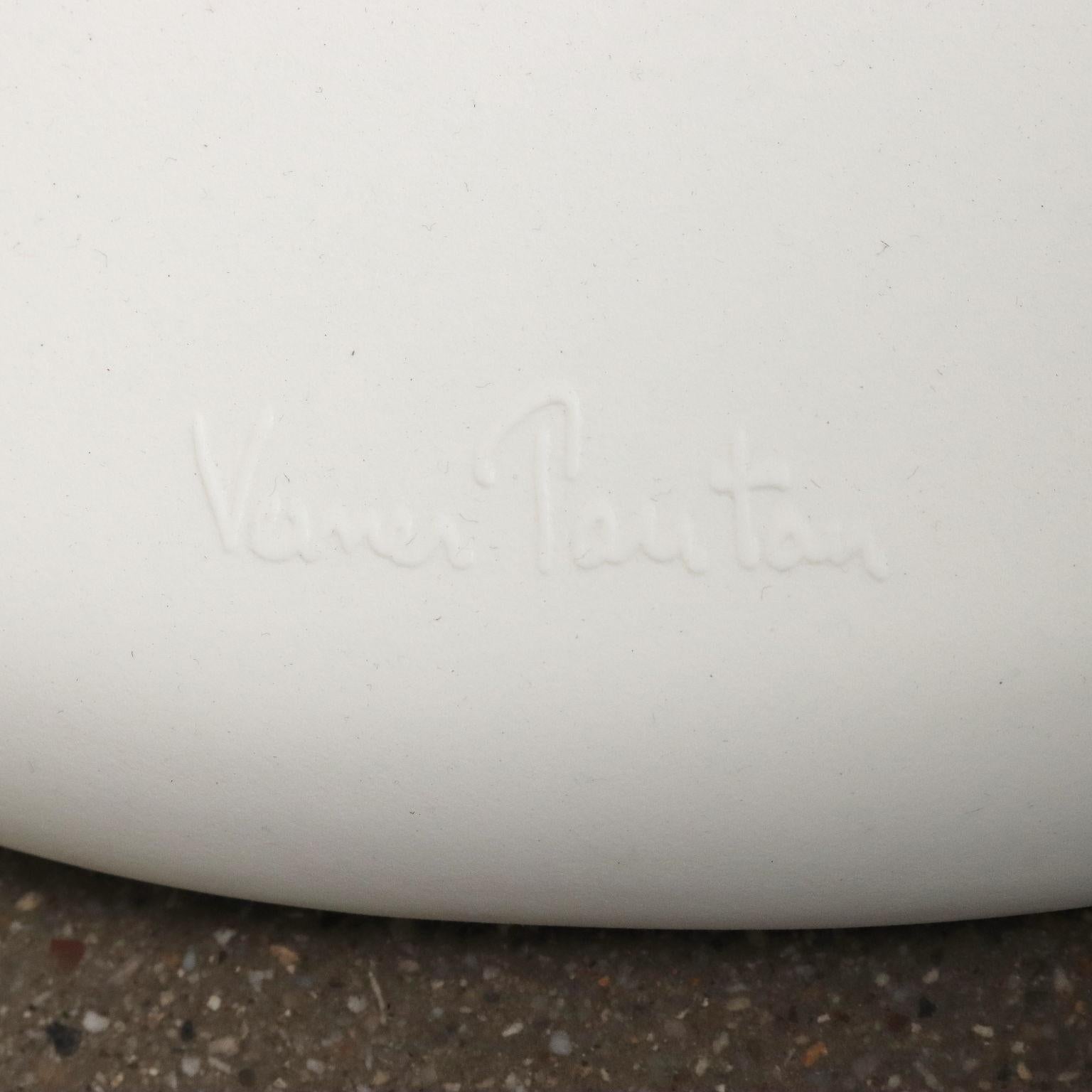 Vier 'Panton Chairs' von Verner Panton für Vitra weiß 80-90er Jahre im Angebot 2