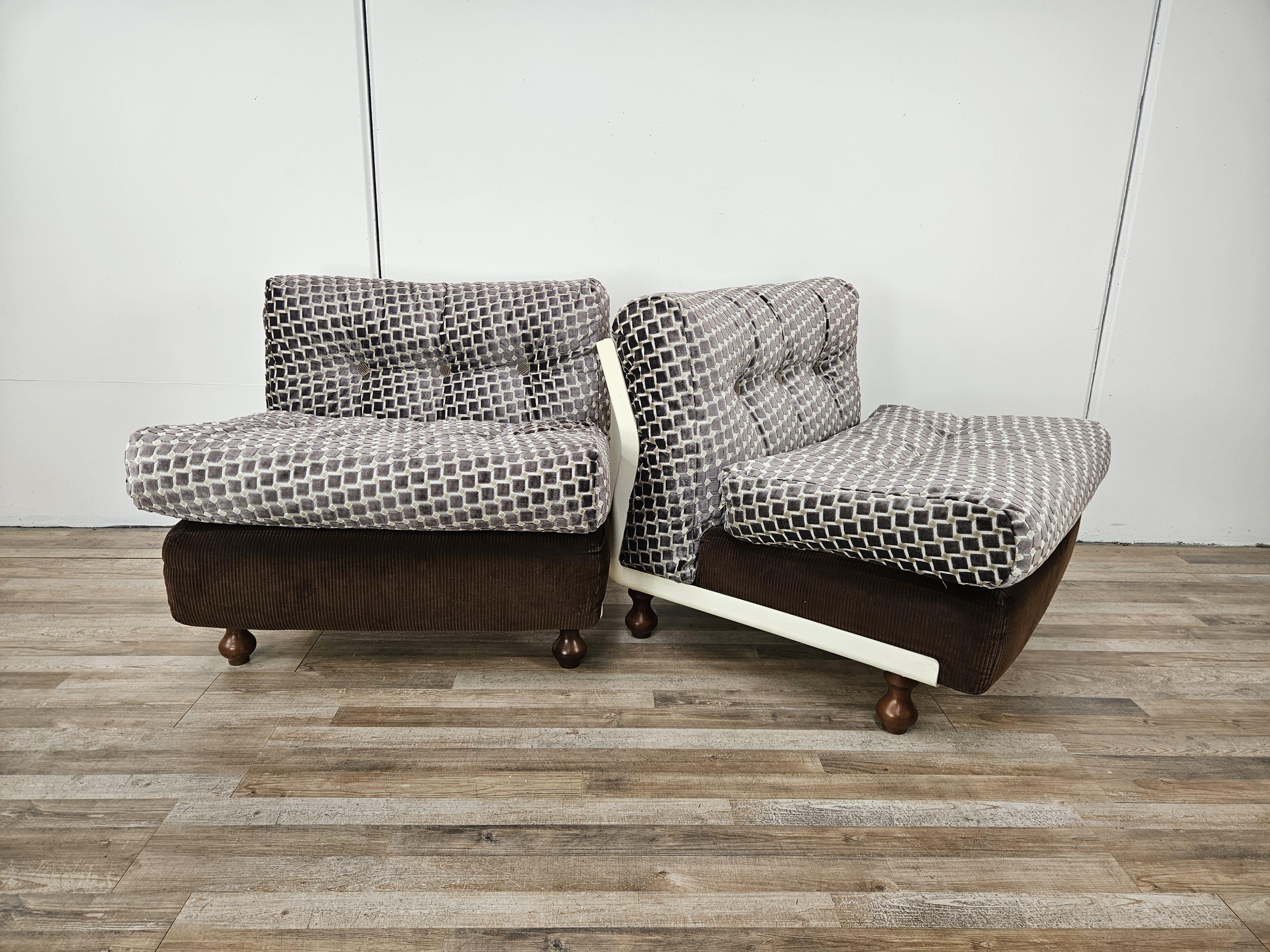Mid-Century moderno Quattro poltrone Amanta di Mario Bellini per C&B Italia, anni 70 in vendita