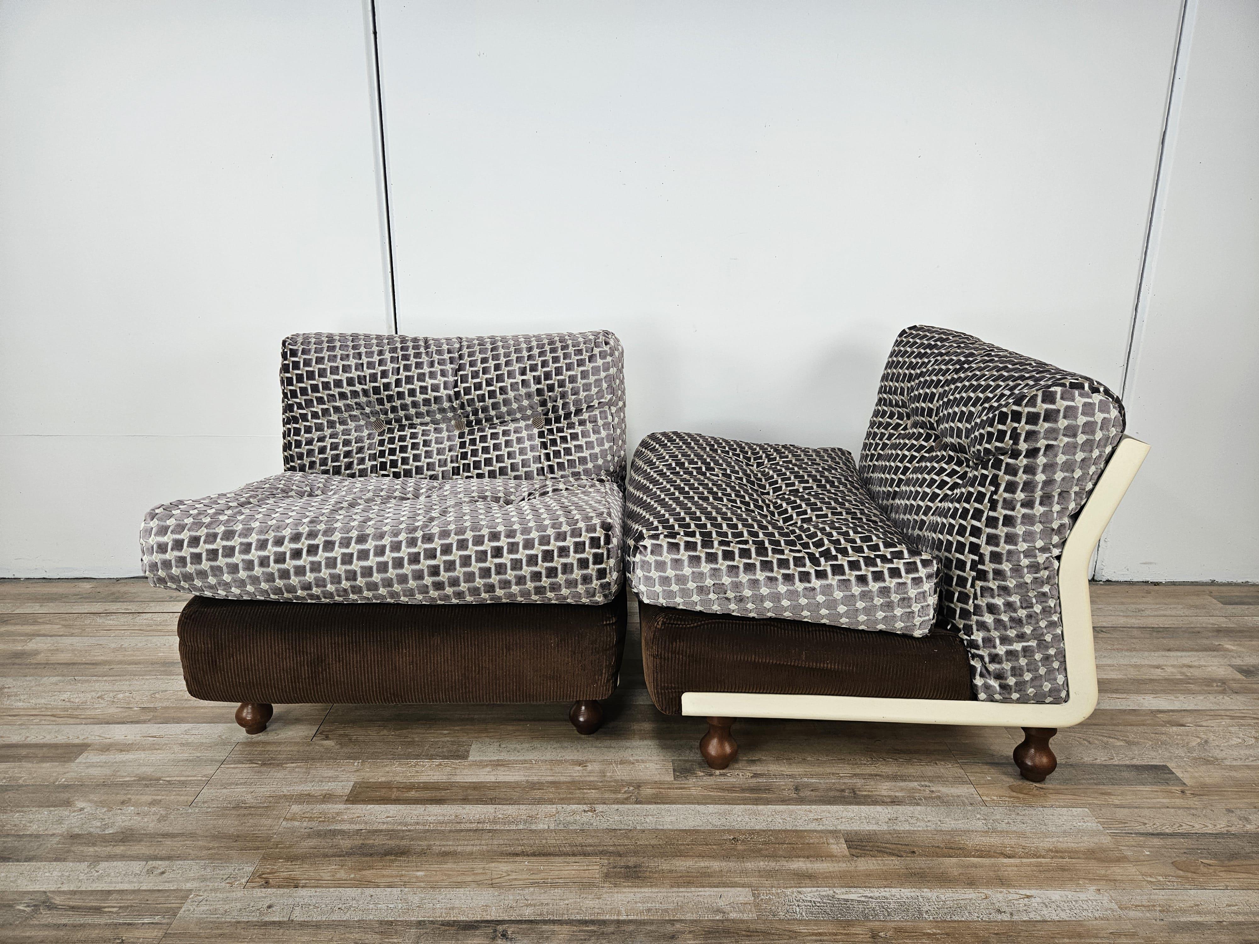 Tessuto Quattro poltrone Amanta di Mario Bellini per C&B Italia, anni 70 in vendita