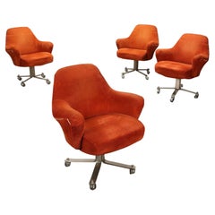 Quatre fauteuils "Dolly  orange de Gianni Moscatelli pour Formanova Anni 70