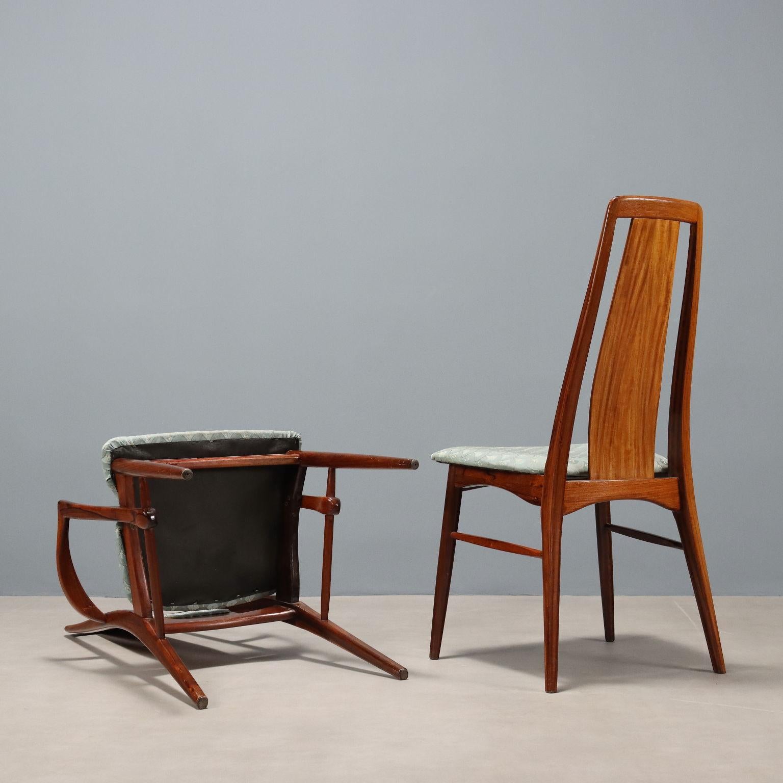Quatre chaises 1960, fabrication nord-européenne en vente 2