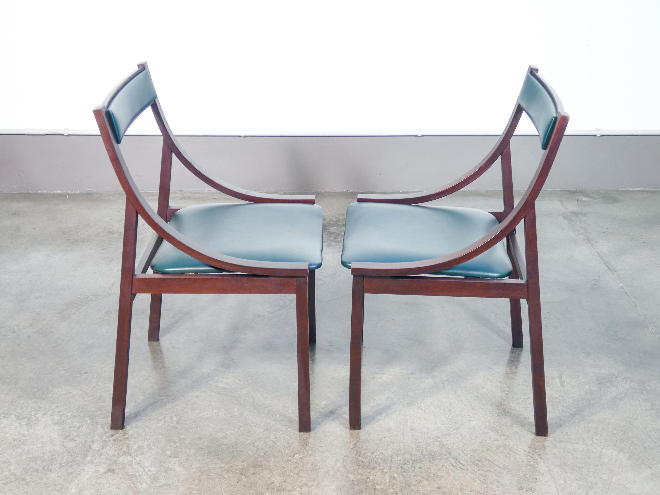 Four chairs designed by Carlo DE CARLI for SORMANI. Italy, 1960s For Sale 7