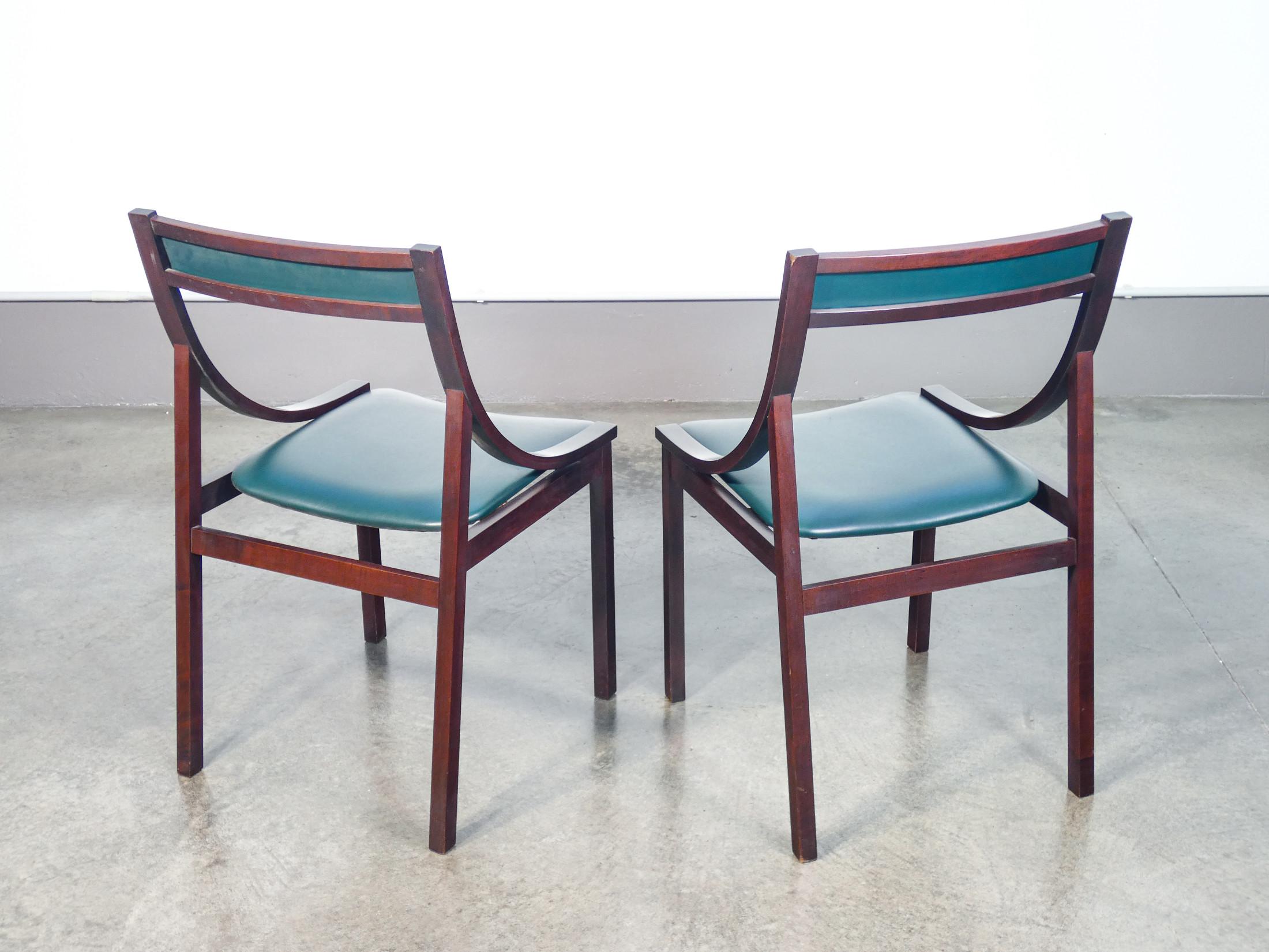 Four chairs designed by Carlo DE CARLI for SORMANI. Italy, 1960s For Sale 8