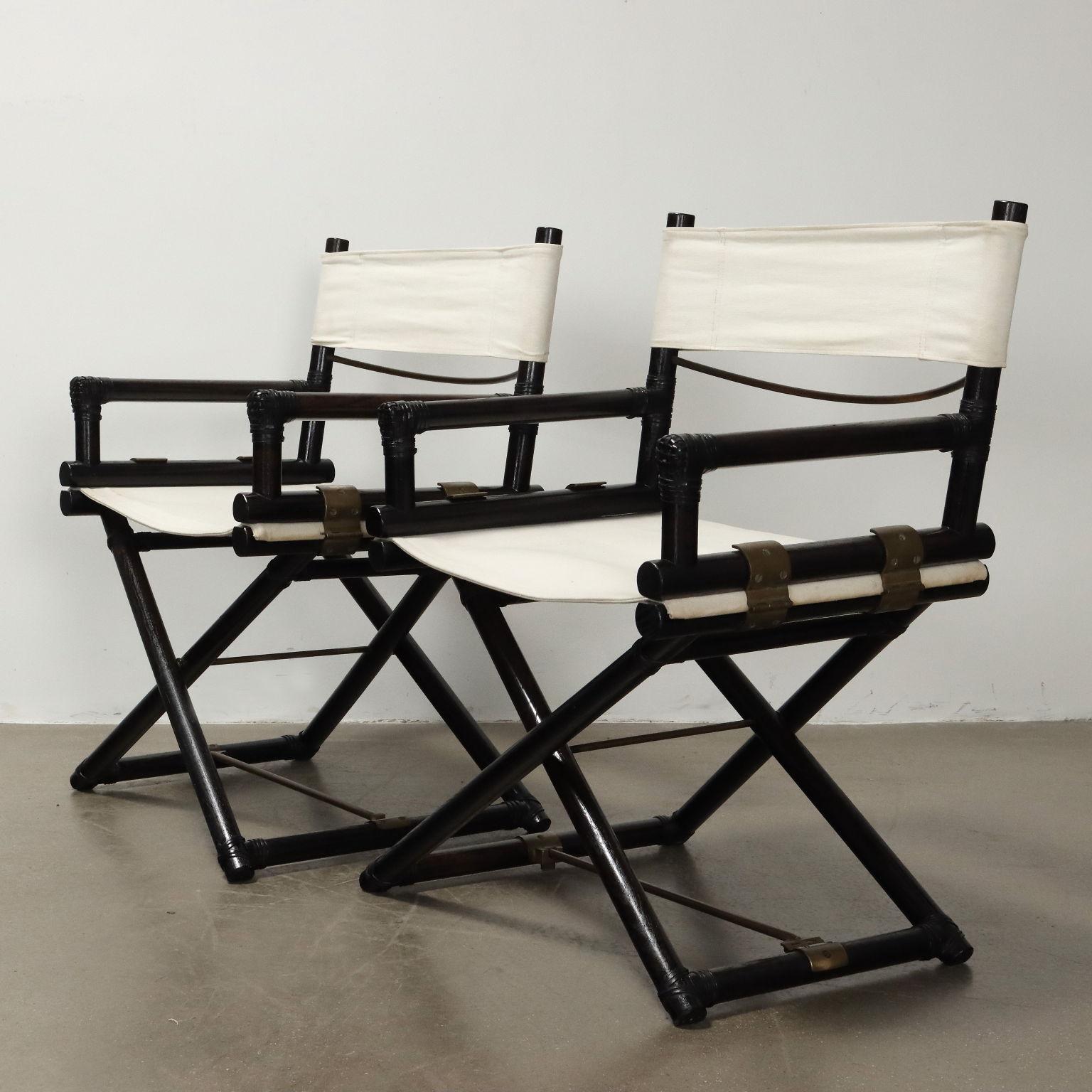 Mid-Century Modern Quatre chaises par Lyda Levi pour McGuire, 1980 en vente