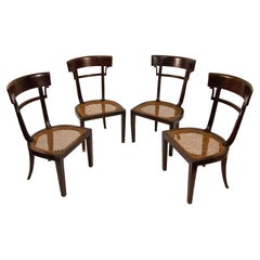 Quattro sedie in legno, XIX secolo