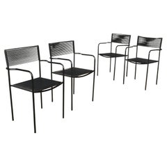 Four "Spaghetti" Chairs by G. Belotti for Alias Anni 80 with Armrests