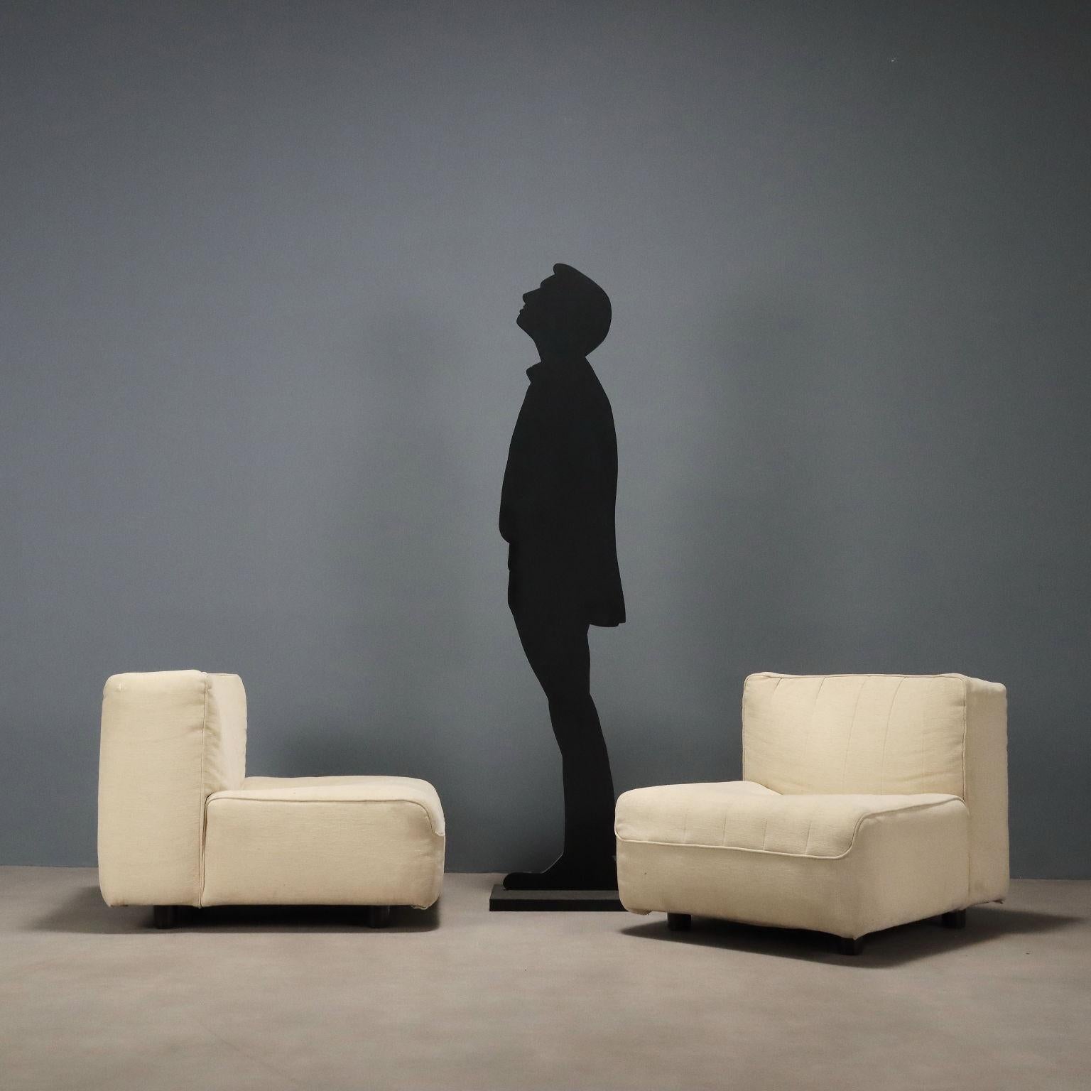 Mid-Century Modern Quattro Sedute modulari '9000' di Tito Agnoli per Arflex anni 70 For Sale