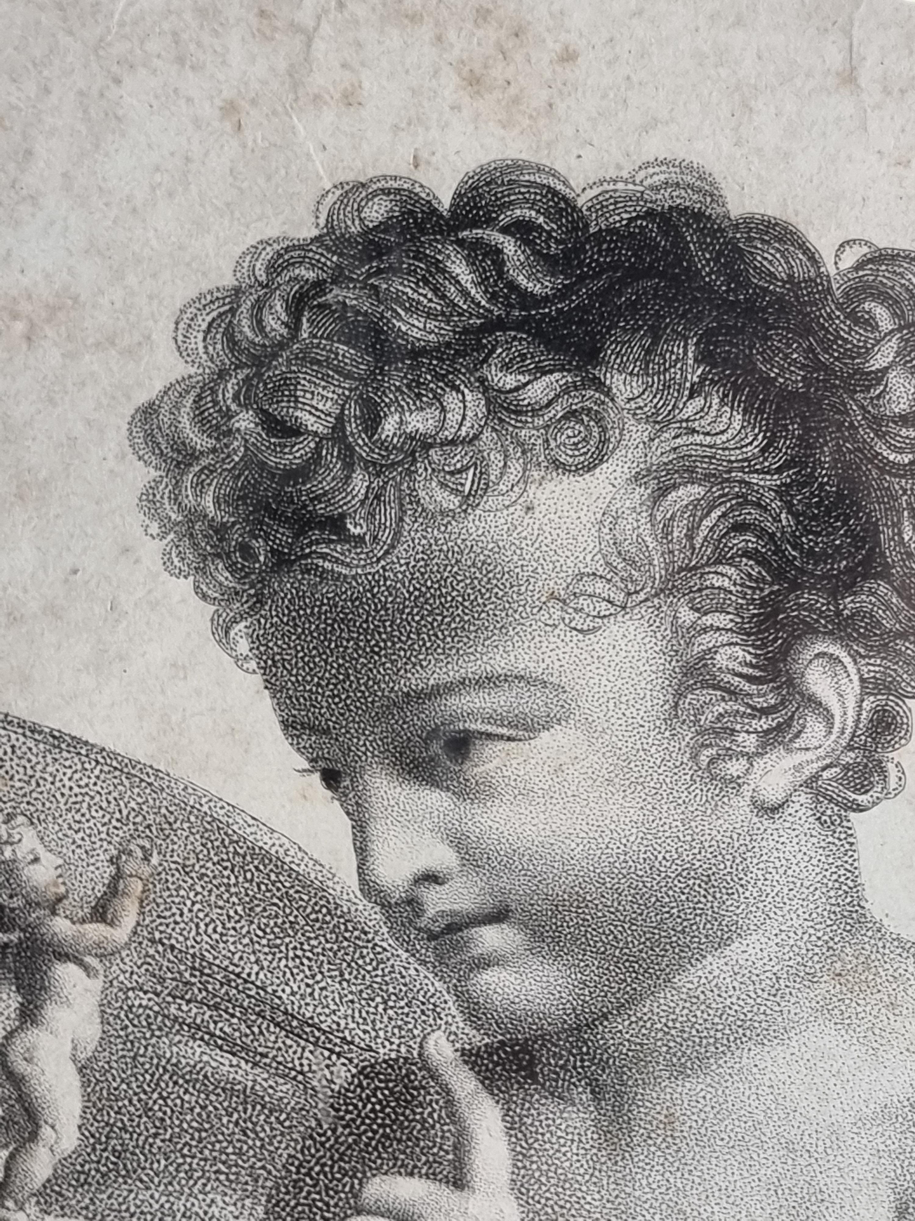 vier französische Drucke, 'Geflügelte Amoretten' Kupferstecher Castel, Verleger Jean - Paris im Angebot 3