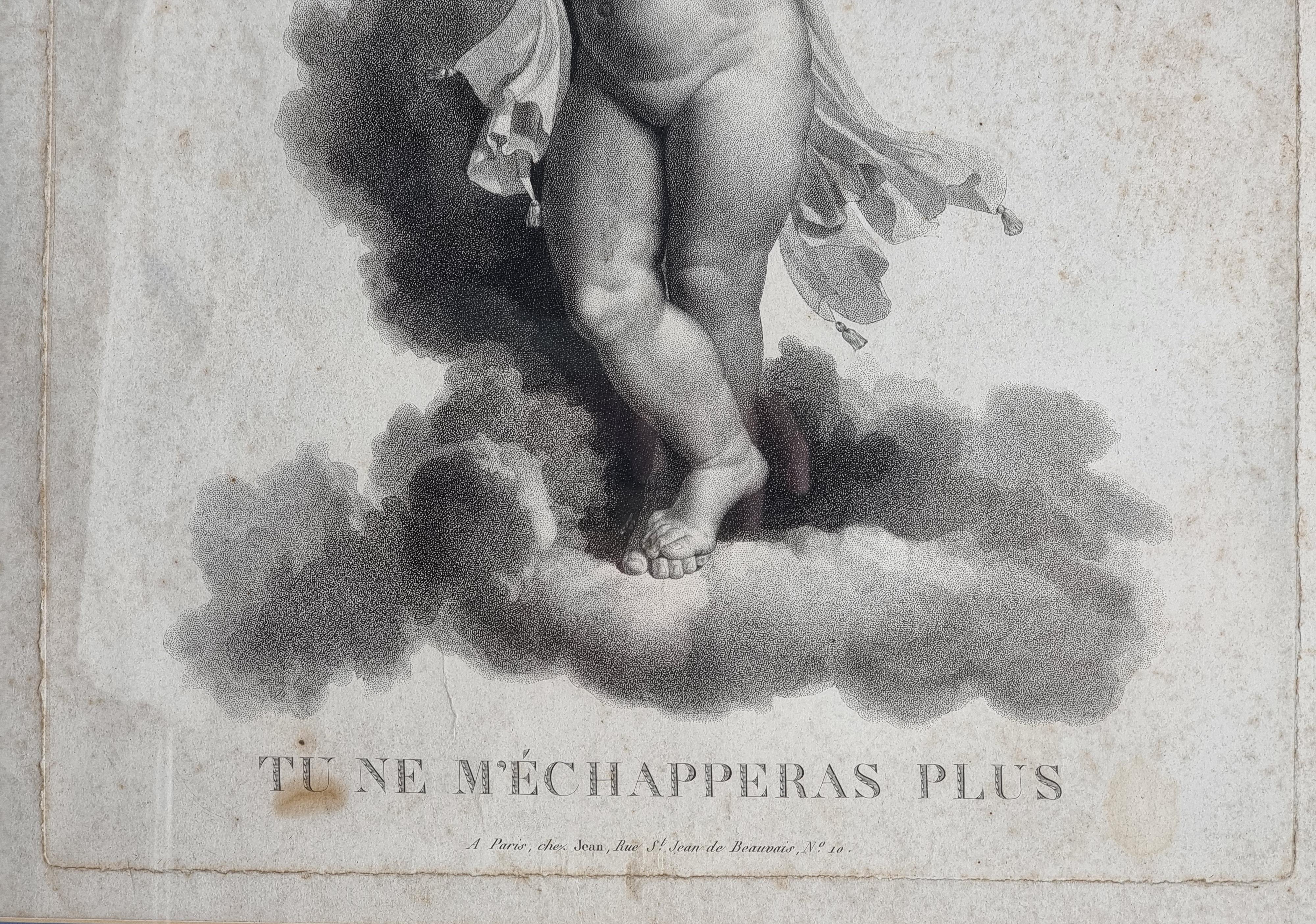 vier französische Drucke, 'Geflügelte Amoretten' Kupferstecher Castel, Verleger Jean - Paris im Angebot 6