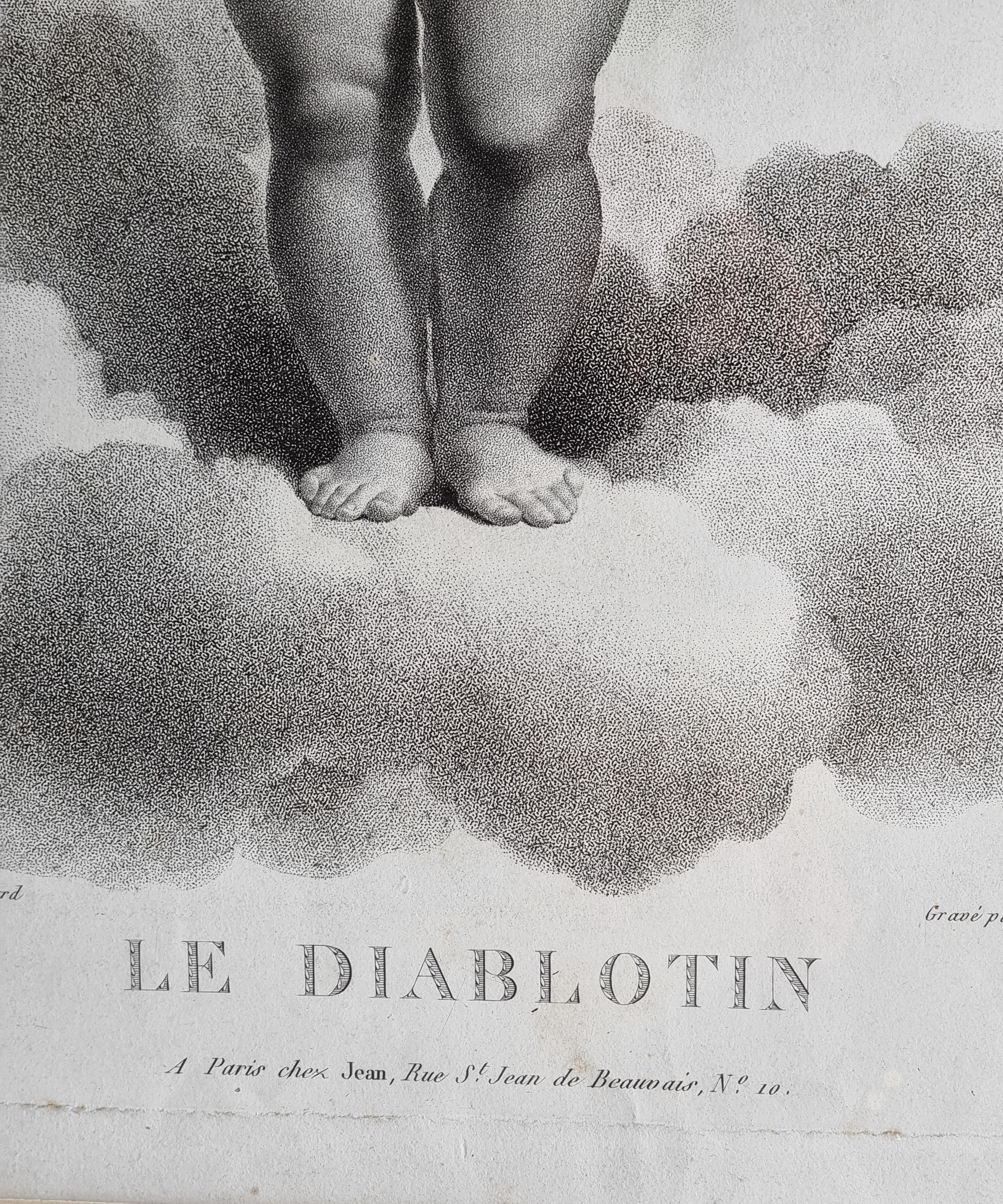 vier französische Drucke, 'Geflügelte Amoretten' Kupferstecher Castel, Verleger Jean - Paris (French) im Angebot