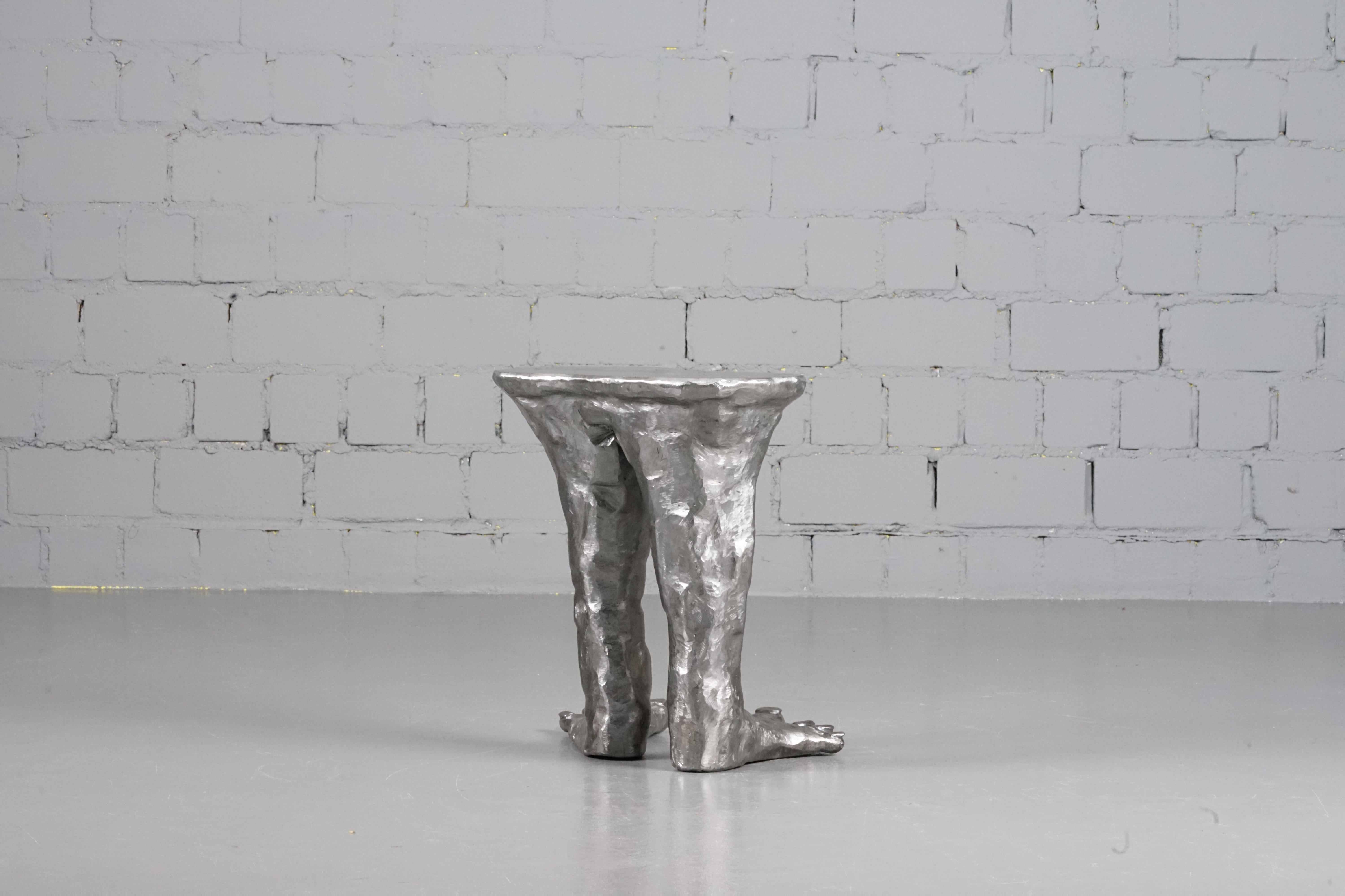 Hand-Crafted Quattro Vittorie Sculpture / Side Table Prototype by Luigi Mulè For Sale