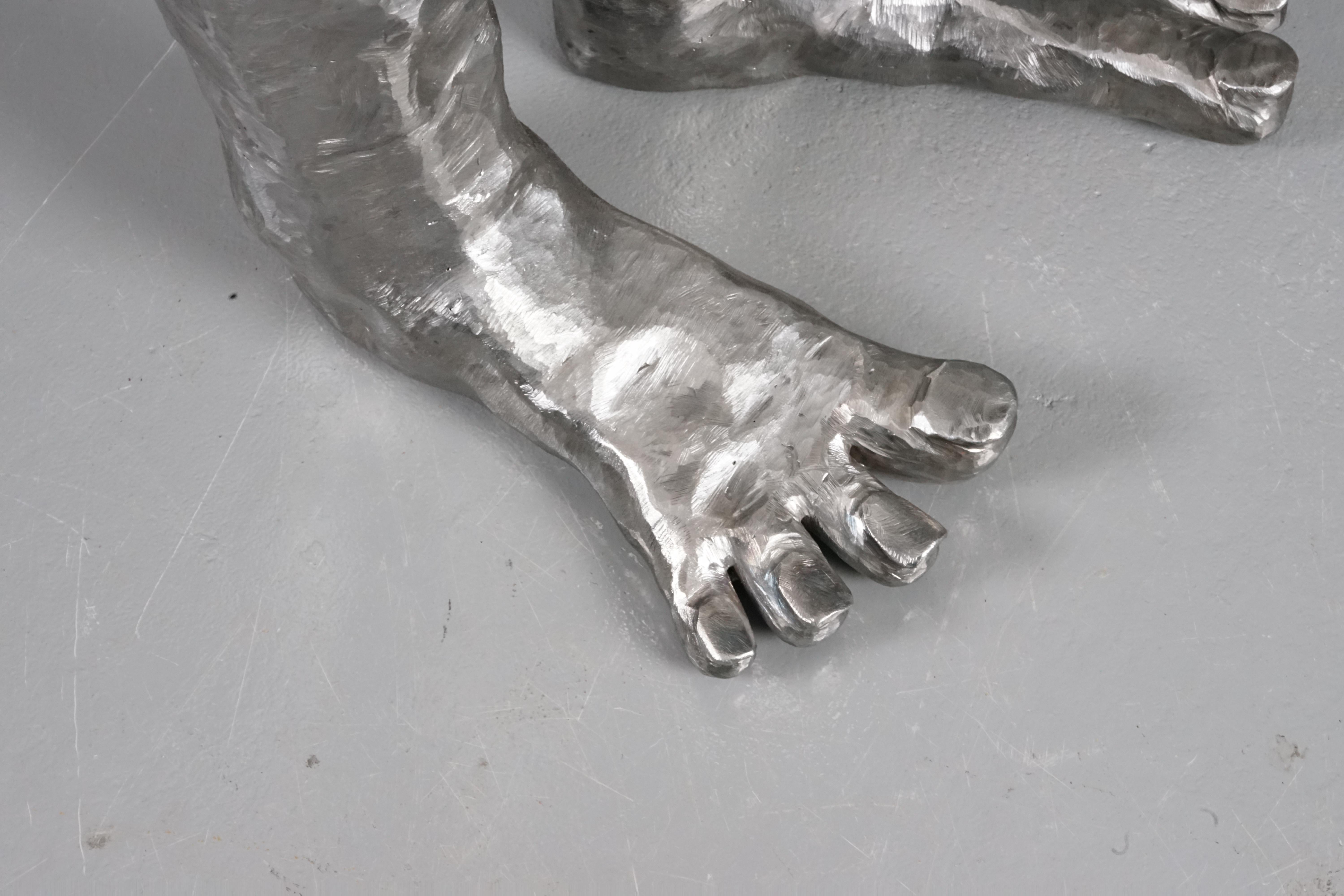 Steel Quattro Vittorie Sculpture / Side Table Prototype by Luigi Mulè For Sale