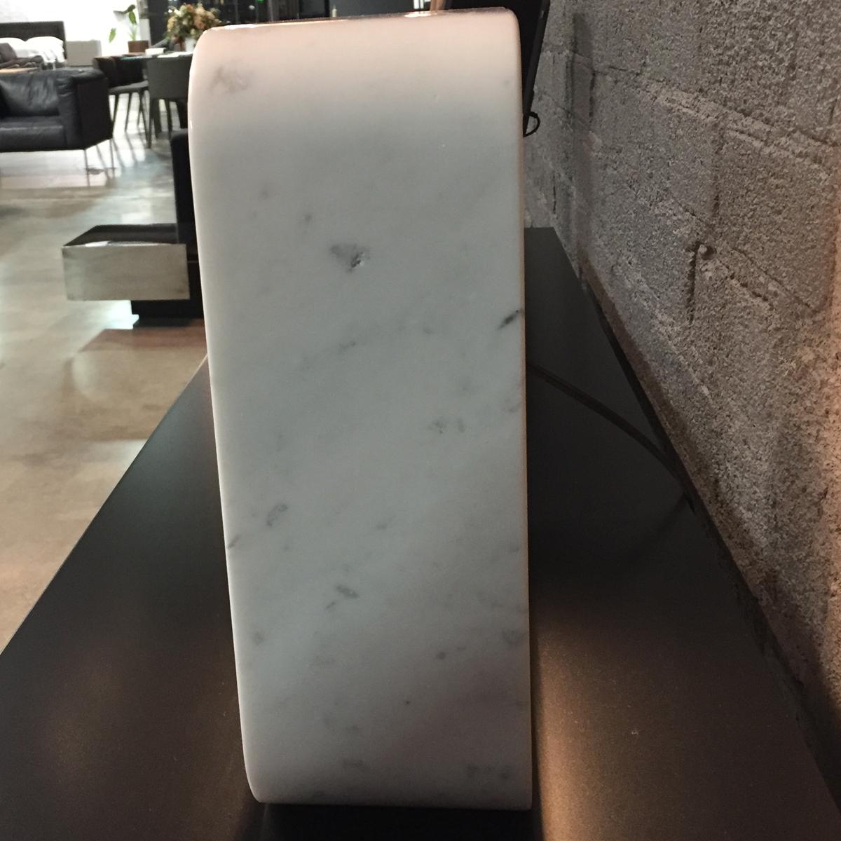 Quattrolati Carrara Marble Table Lamp by Hisham Kulhanek For Sale 5
