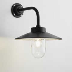 QUAY LIGHT 90° lacquered black copper frosted glass