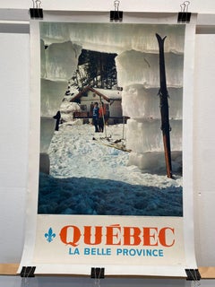 QUEBEC 'La Belle Province' Original Vintage Ski-Reiseplakat, ca. 1950er Jahre